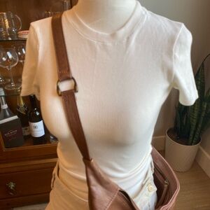 SKIMS Cream Ribbed Top